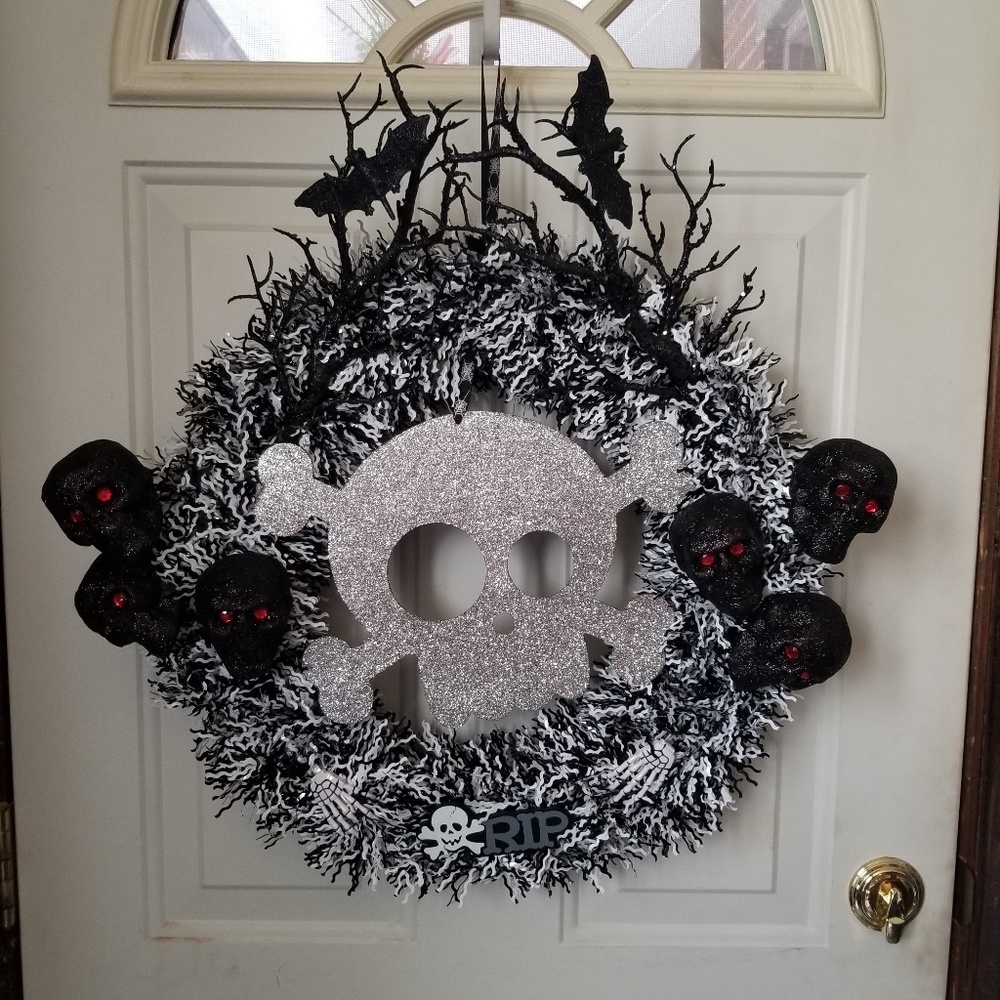 Skeleton handcrafted wreath